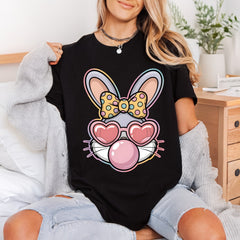 Bunny Bubblegum Heart Glasses Retro Aesthetic Ready to Press DTF Transfer for Dtf