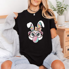 Bunny Heart Glasses Bubble Aesthetic Ready to Press DTF Transfer for Dtf