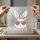 Bunny Heart Glasses Diy Easter Ready to Press DTF Transfer for Dtf