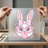 Bunny Heart Glasses Kawaii Easter Aesthetic Ready to Press DTF Transfer for Dtf