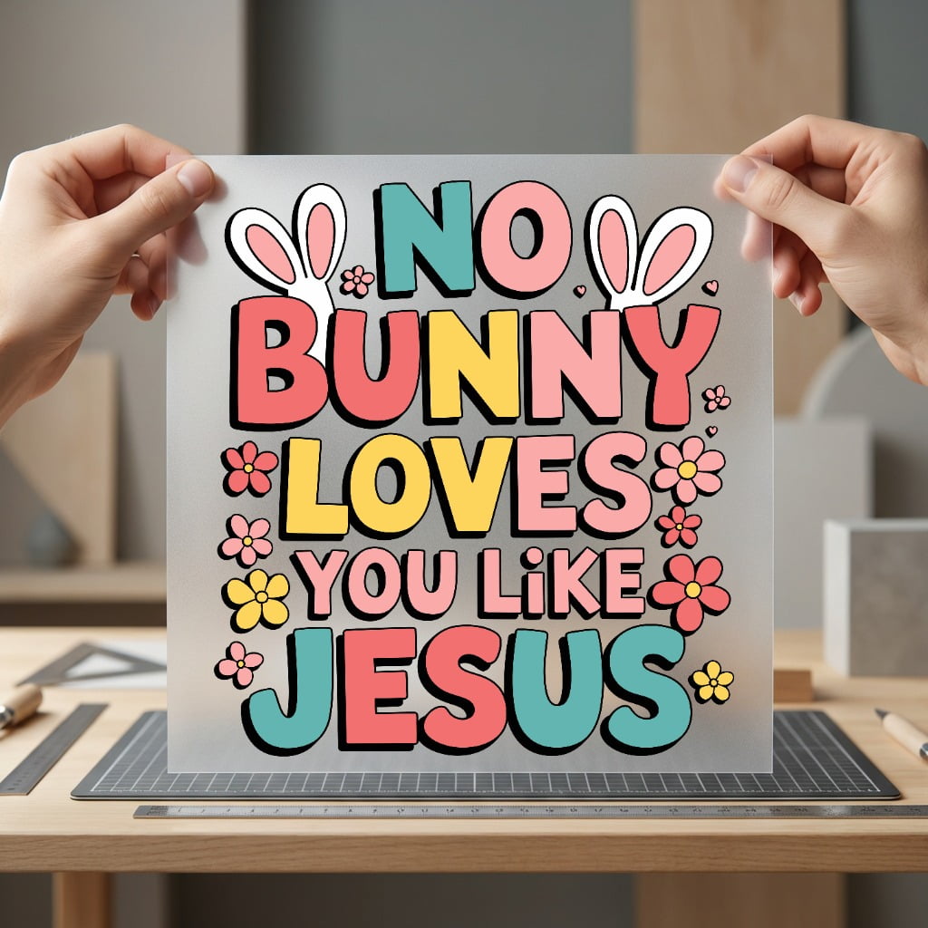 Bunny Loves You Like Christian Faith Ready to Press DTF Transfer for Dtf