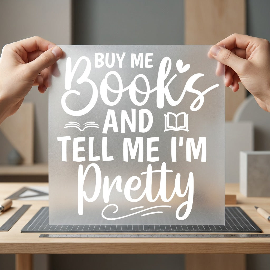 Buy Books Tell Pretty Aesthetic Ready to Press DTF Transfer for Dtf
