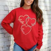 Faith Hope Love Hearts | Christian Living Sweatshirt