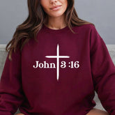 John 3:16 Cross | Foundation & Faith Sweatshirt