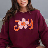 JOY Flower Smiley Face | Whimsical Faith Sweatshirt