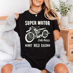 Cafe Racer Motorcycle Retro Vintage Retro Ready to Press DTF Transfer for Dtf