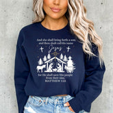 Call His Name Jesus | Nativity & Scripture Sweatshirt - Luckets.com