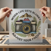 Camera Mountains Quote Retro Vintage Retro Ready to Press DTF Transfer for Dtf