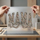 Camo Mama Bow Distressed Mom Mama Ready to Press DTF Transfer for Dtf