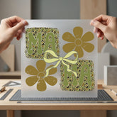 Camo Mama Flower Bow Usa Mom Ready to Press DTF Transfer for Dtf