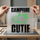 Campfire Cutie Camping Diy Camping Ready to Press DTF Transfer for Dtf