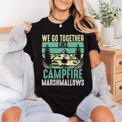 Campfire Marshmallows Retro Camping Vintage Retro Ready to Press DTF Transfer for Dtf