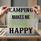 Camping Bear Outdoorsy Diy Vintage Retro Ready to Press DTF Transfer for Dtf