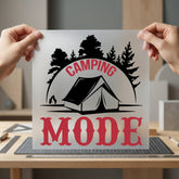 Camping Mode Adventure Diy Vintage Retro Ready to Press DTF Transfer for Dtf