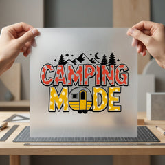 Camping Mode Adventure Retro Vintage Retro Ready to Press DTF Transfer for Dtf