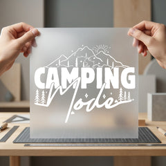 Camping Mode Mountains Outdoor Camping Ready to Press DTF Transfer for Dtf