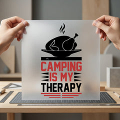 Camping Therapy Grill Master Camping Ready to Press DTF Transfer for Dtf