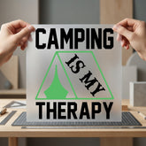 Camping Therapy Outdoor Adventure Camping Ready to Press DTF Transfer for Dtf