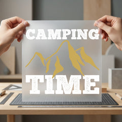 Camping Time Mountain Adventure Vintage Retro Ready to Press DTF Transfer for Dtf