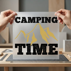Camping Time Mountain Adventure Vintage Retro Ready to Press DTF Transfer for Dtf