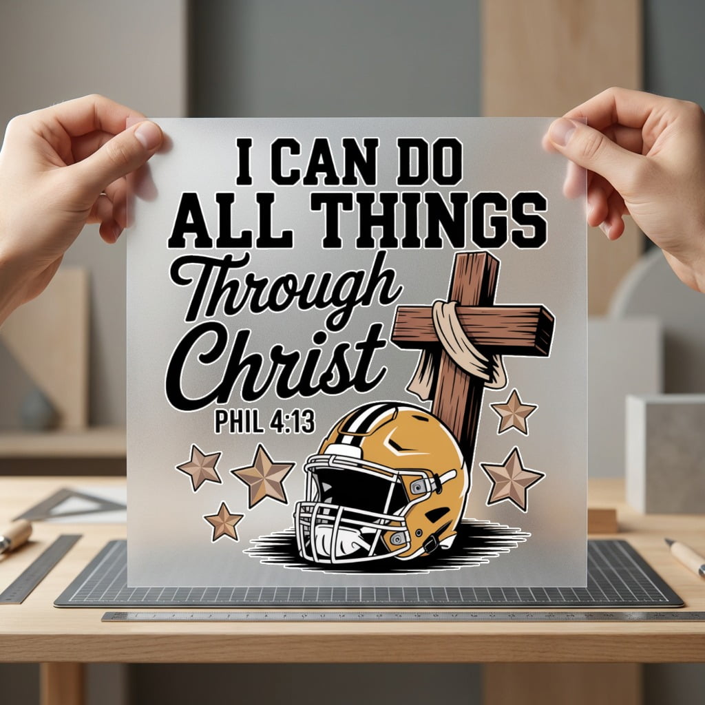 Can All Things Through Christian Faith Ready to Press DTF Transfer for Dtf