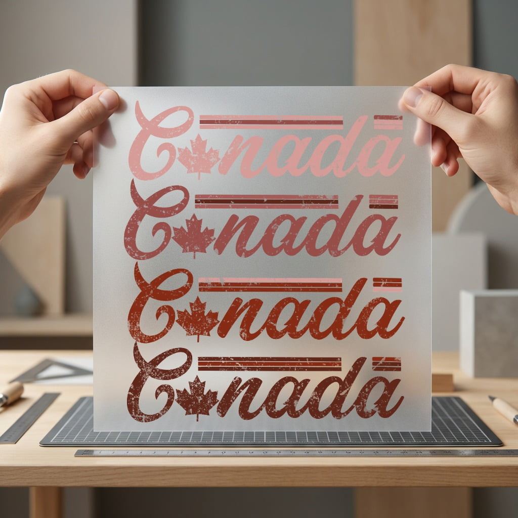Canada Maple Leaf Stack Vintage Retro Ready to Press DTF Transfer for Dtf
