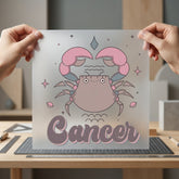 Cancer Zodiac Astrological Diy Vintage Retro Ready to Press DTF Transfer for Dtf