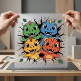 Cartoon Dinosaurs Kids Diy Cute Animals Collection Cute & Kawaii Collection Ready to Press DTF Transfer for Dtf