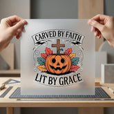 Carved Faith Lit Grace Christian Faith Ready to Press DTF Transfer for Dtf