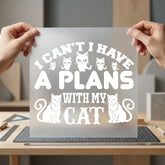 Cat Lover Plans Humorous Mom Dad Ready to Press DTF Transfer for Dtf