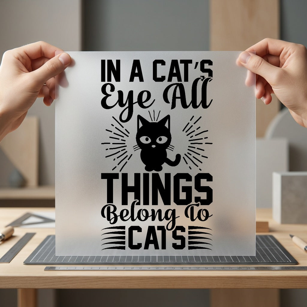 Cat Lover Quote Eye Mom Dad Ready to Press DTF Transfer for Dtf