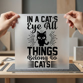 Cat Lover Quote Eye Mom Dad Ready to Press DTF Transfer for Dtf
