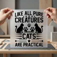 Cat Lover Quote Feline Mom Dad Ready to Press DTF Transfer for Dtf