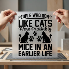 Cat Lover Quote Funny Mom Dad Ready to Press DTF Transfer for Dtf