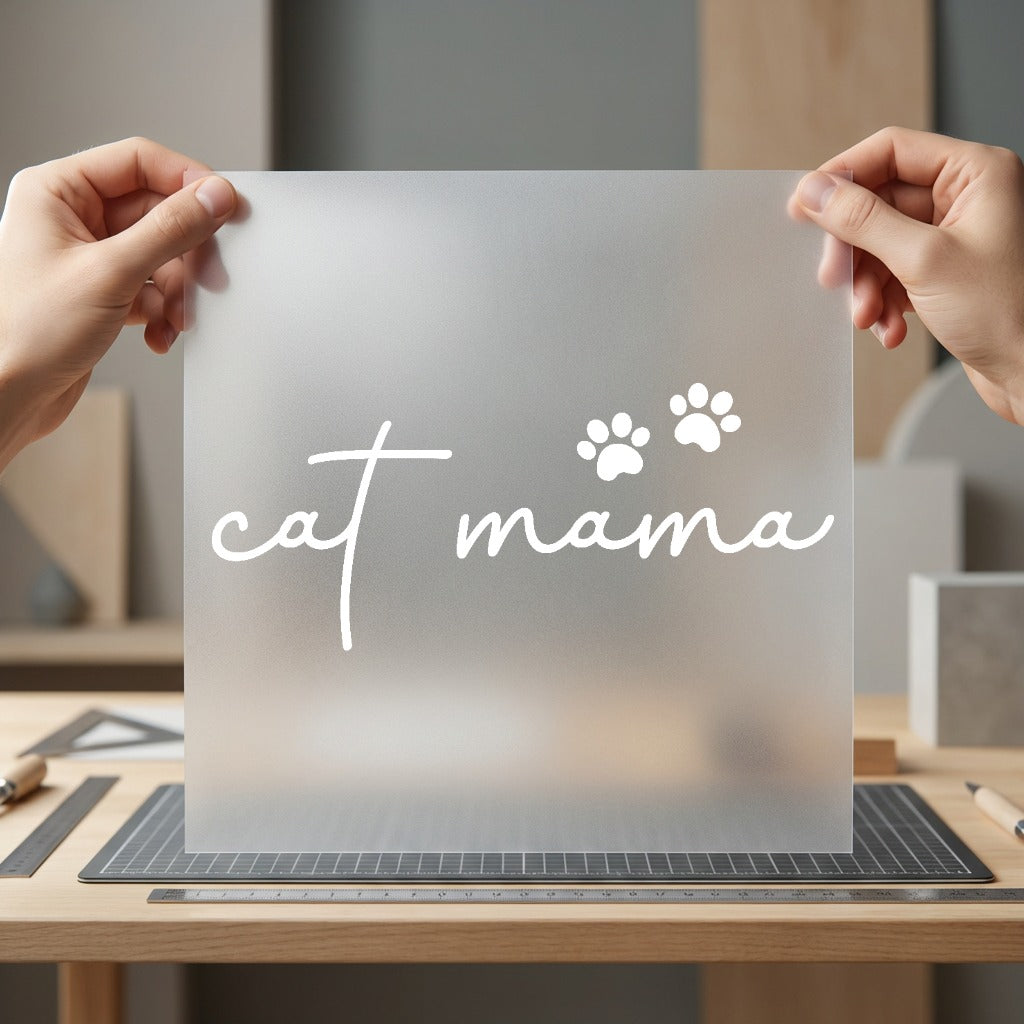 Cat Mama Paws Script Mom Dad Ready to Press DTF Transfer for Dtf