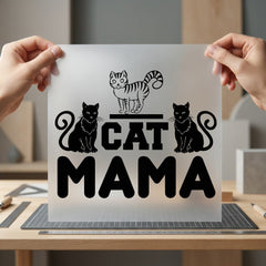 Cat Mama Trendy Diy Mom Dad Ready to Press DTF Transfer for Dtf