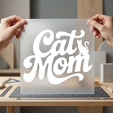 Cat Mom Retro Script Mom Dad Ready to Press DTF Transfer for Dtf