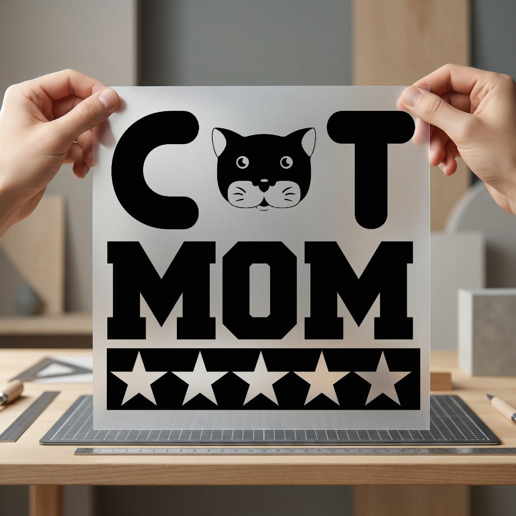 Cat Mom Stars Pet Mom Dad Ready to Press DTF Transfer for Dtf