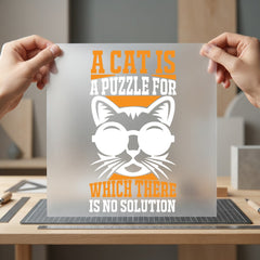 Cat Puzzle Quote Humorous Mom Dad Ready to Press DTF Transfer for Dtf