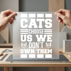 Cats Choose Pet Lover Mom Dad Ready to Press DTF Transfer for Dtf
