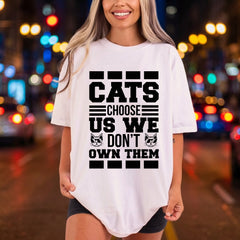 Cats Choose Pet Lover Mom Dad Ready to Press DTF Transfer for Dtf