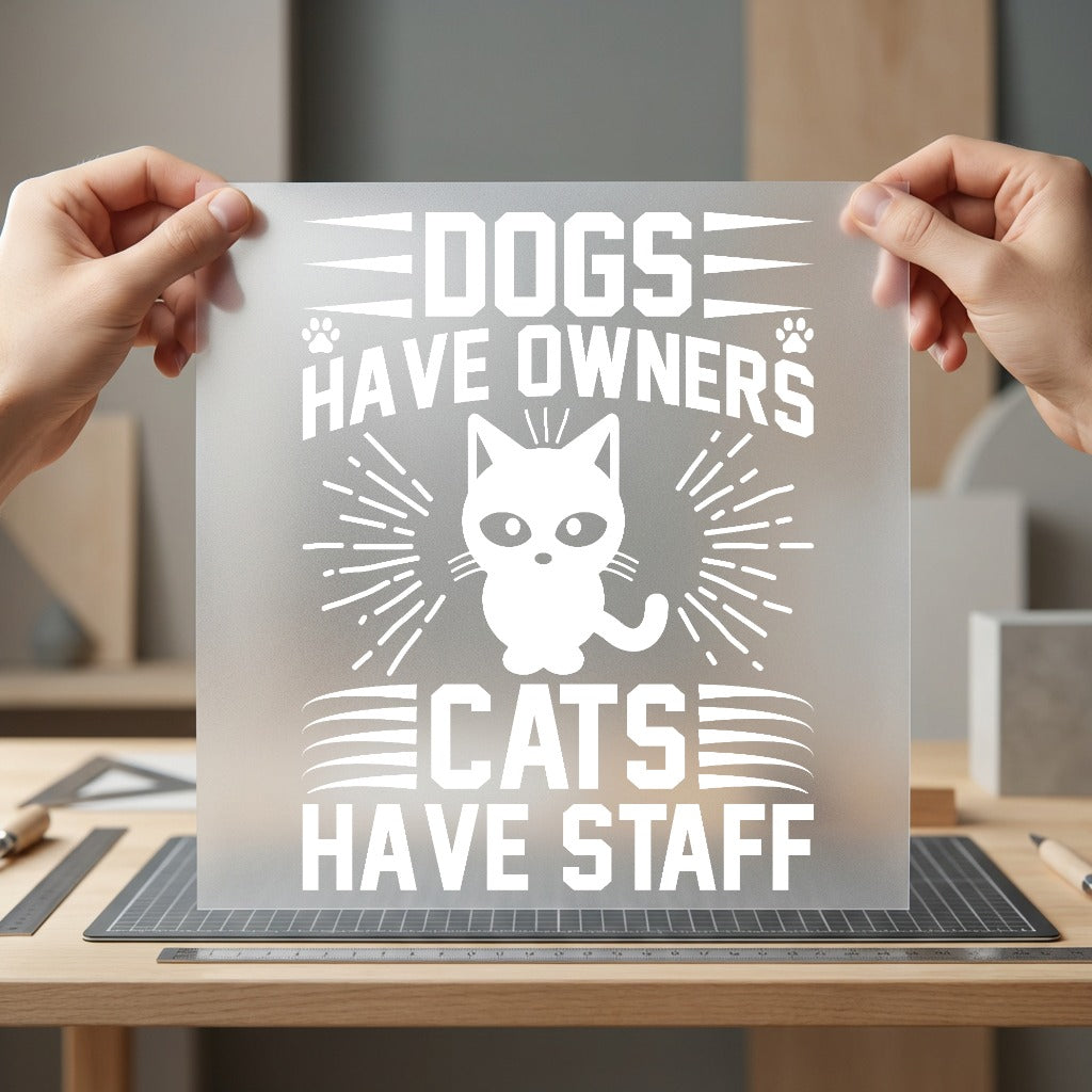 Cats Have Staff Funny Mom Dad Ready to Press DTF Transfer for Dtf