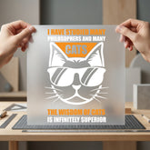 Cats Wisdom Quote Humorous Mom Dad Ready to Press DTF Transfer for Dtf
