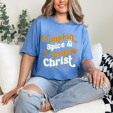 Pumpkin Spice & Jesus Christ T-Shirt - Cozy Christian Fall Tee