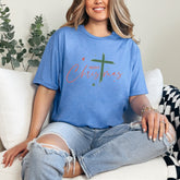 Merry Christmas Cross | Faith-Filled Holiday Tee