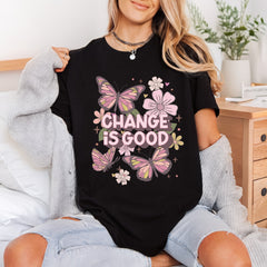 Change Good Butterflies Retro Vintage Retro Ready to Press DTF Transfer for Dtf