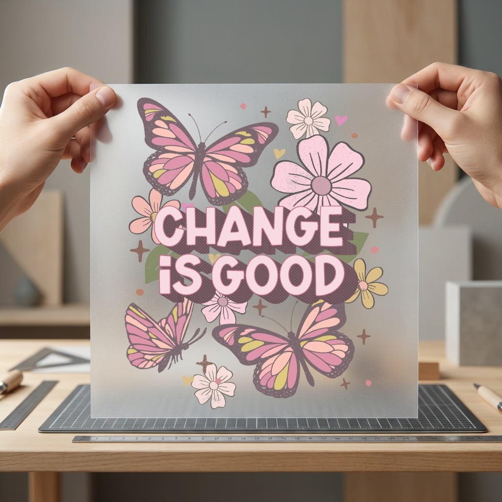Change Good Butterflies Retro Vintage Retro Ready to Press DTF Transfer for Dtf