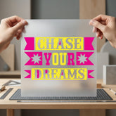 Chase Dreams Block Lettering Growth Mindset Collection Positive Vibes Collection Ready to Press DTF Transfer for Dtf
