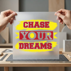 Chase Dreams Motivational Diy Positive Vibes Collection Growth Mindset Collection Ready to Press DTF Transfer for Dtf
