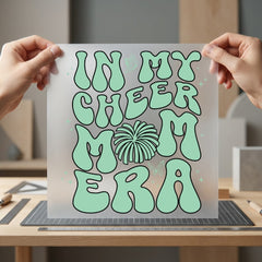 Cheer Mom Era Retro Mom Retro Ready to Press DTF Transfer for Dtf